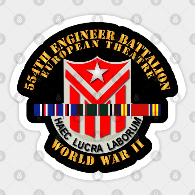 554th Engineer Battalion w SVC WWII Sticker by twix123844